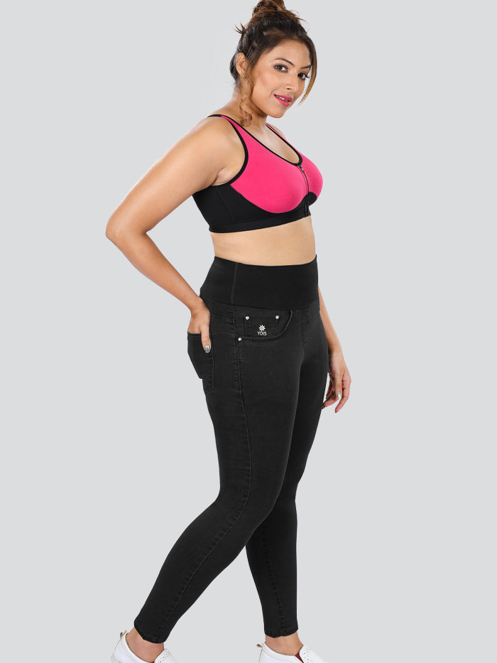 Dermawear Women YDIS ShapeX Denim Jeans With 4-Inch Compression Belt