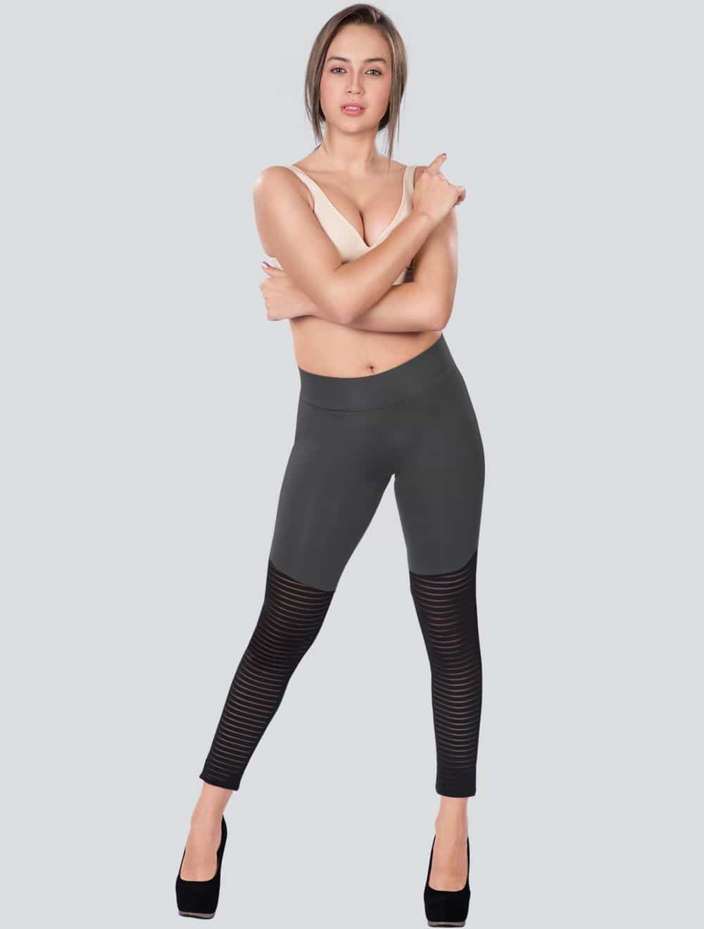 Dermawear Women's Activewear Workout Leggings With Pocket - Brown