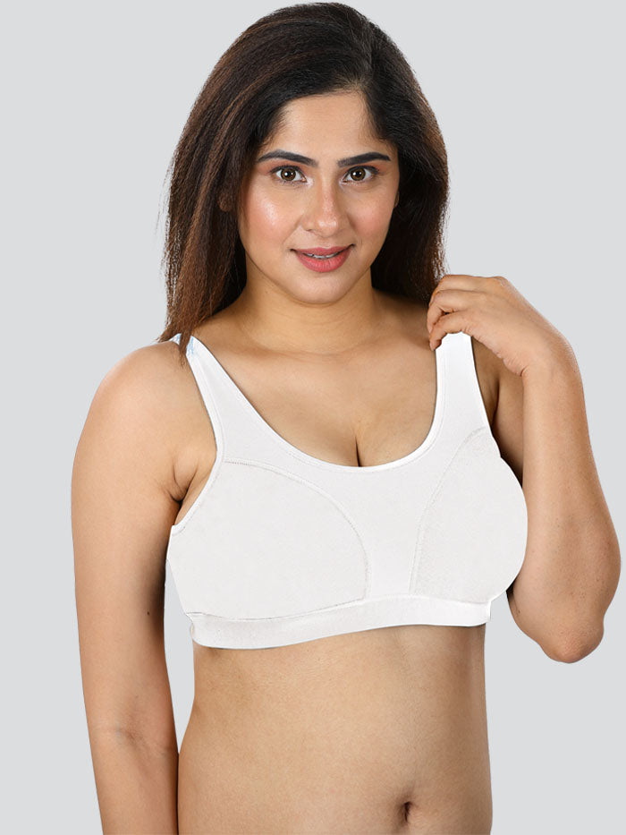 Dermawear Women's Sports Brassiere (Model: SB-1104, Color:Skin, Material:  4D Stretch) - The Young Indians