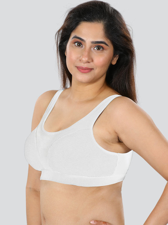 Dermawear Women's Sports Brassiere (Model: SB-1104, Color:White, Material:  4D Stretch) at Rs 325.00, Gingee