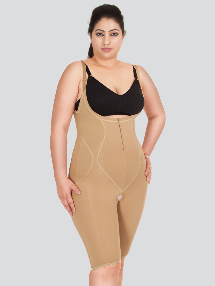 Fashion New Body Shaper Women's Slimming Full Length Bodysuit Long Sleeve  Faja Female Shapewear Plus Size Underwear For Women(#black)